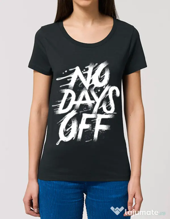 Tricou STANLEY STELLA dama No days off Negru