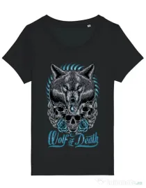 Tricou STANLEY STELLA dama Wolf of death Negru