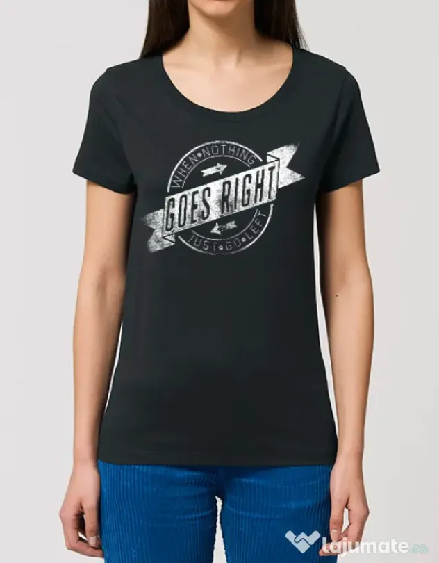 Tricou STANLEY STELLA dama When nothing goes right Negru
