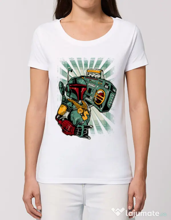 Tricou STANLEY STELLA dama Ghetobobaster Alb