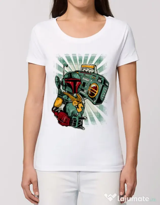 Tricou STANLEY STELLA dama Ghetobobaster Alb
