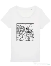 Tricou STANLEY STELLA dama Surf dude Alb