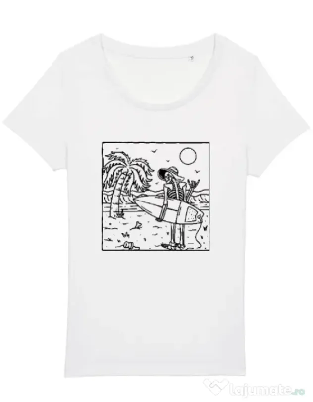 Tricou STANLEY STELLA dama Surf dude Alb