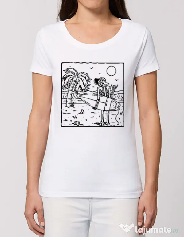 Tricou STANLEY STELLA dama Surf dude Alb