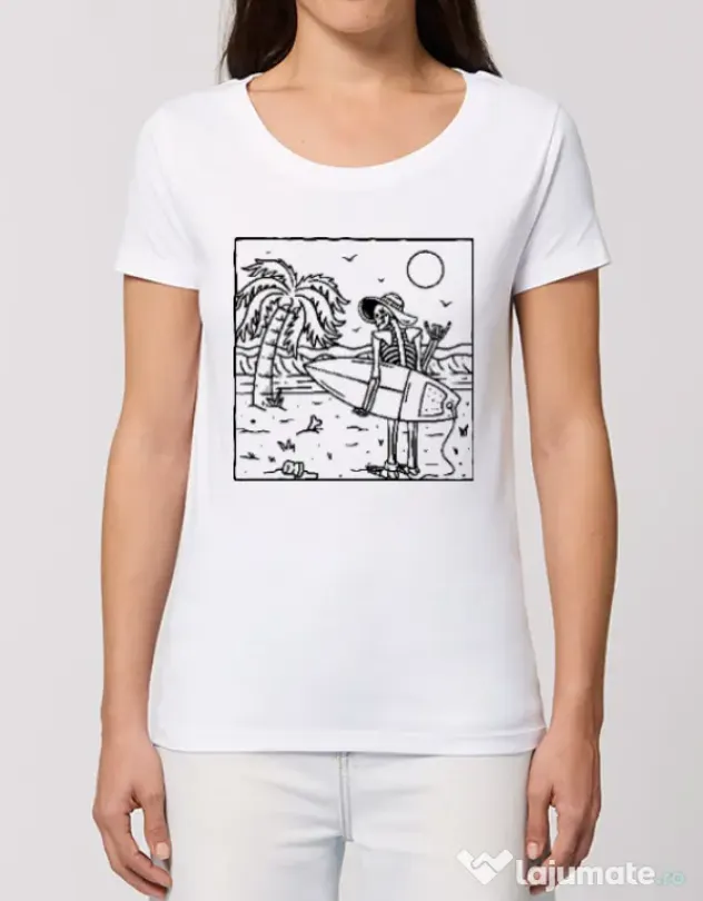 Tricou STANLEY STELLA dama Surf dude Alb