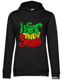 Hoodie dama cu gluga I shot the sheriff Negru