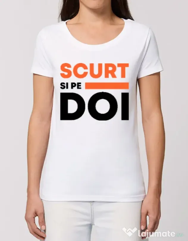 Tricou STANLEY STELLA dama Scurt si pe doi Alb
