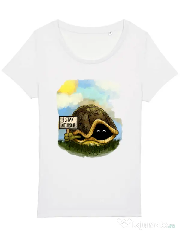Tricou STANLEY STELLA dama I stay home Alb