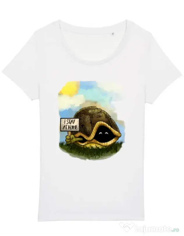 Tricou STANLEY STELLA dama I stay home Alb