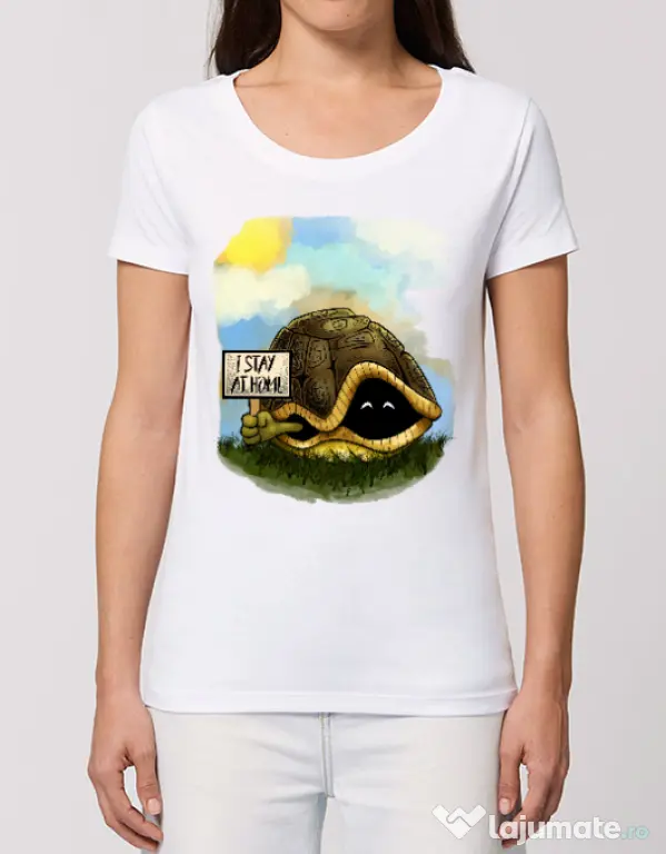 Tricou STANLEY STELLA dama I stay home Alb