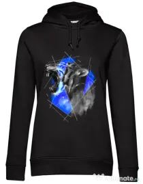 Hoodie dama cu gluga Electro tiger Negru