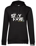Hoodie dama cu gluga Stay home Negru