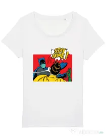 Tricou STANLEY STELLA dama Stay home Robin Alb