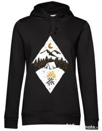 Hoodie dama cu gluga Beauty night Negru