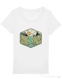 Tricou STANLEY STELLA dama Beauty waterfall Alb