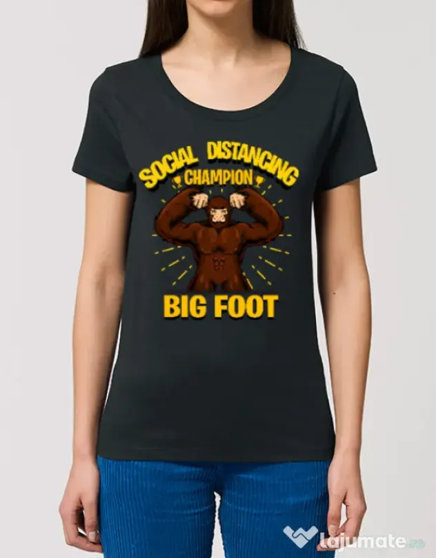 Tricou STANLEY STELLA dama Social distancing 2 Negru