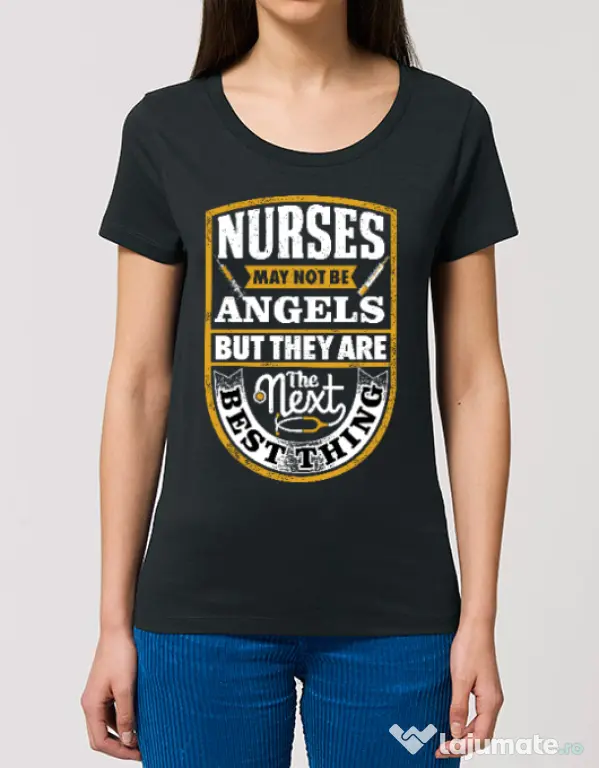 Tricou STANLEY STELLA dama Angel nurses Negru