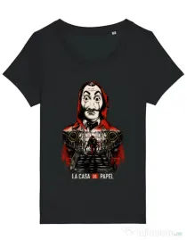 Tricou STANLEY STELLA dama La casa de papel Negru