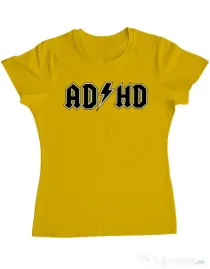 Tricou ADLER dama ADHD Galben