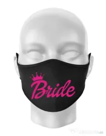 Masca personalizata reutilizabila Barbie Bride Negru