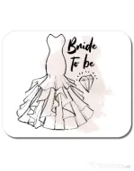 Mousepad personalizat Bride to be Alb