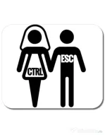Mousepad personalizat Control escape Alb