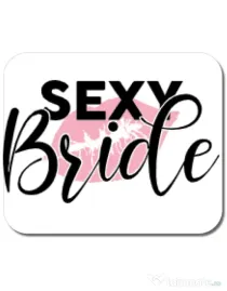 Mousepad personalizat Sexy bride Alb