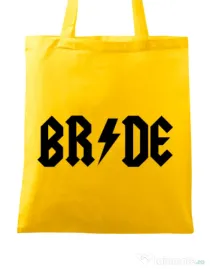 Sacosa personalizata Mireasa Bride ACDC Galben