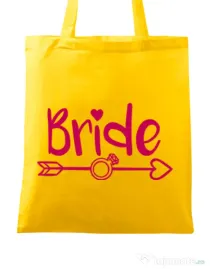 Sacosa personalizata Mireasa Bride Galben