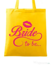 Sacosa personalizata Mireasa Bride to be Galben