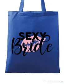 Sacosa personalizata Mireasa Sexy bride Albastru regal