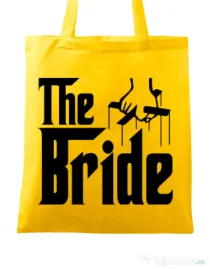 Sacosa personalizata Mireasa The bride Galben