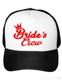Sapca personalizata Petrecerea burlacitelor Brides crew Alb