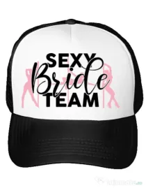Sapca Petrecerea burlacitelor Sexy bride team Alb