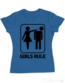 Tricou Burlacite ADLER Girls rule Albastru azuriu