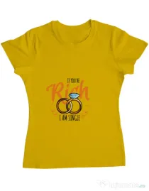 Tricou Burlacite ADLER If you are rich Galben