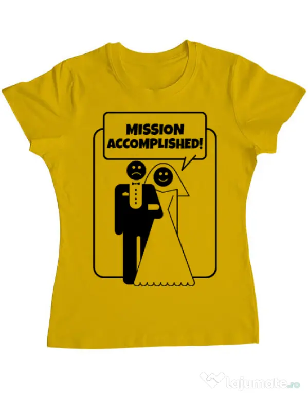 Tricou Mireasa ADLER Mission Accomplished Galben