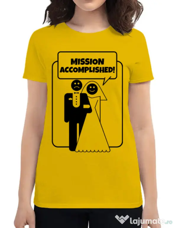 Tricou Mireasa ADLER Mission Accomplished Galben