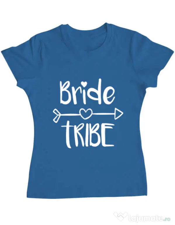 Tricou Petrecerea burlacitelor ADLER Bride tribe Albastru azuriu