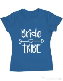 Tricou Petrecerea burlacitelor ADLER Bride tribe Albastru azuriu