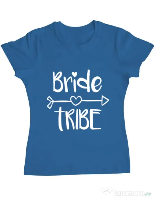 Tricou Petrecerea burlacitelor ADLER Bride tribe Albastru azuriu