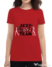 Tricou Petrecerea burlacitelor ADLER Sexy bride team Rosu 