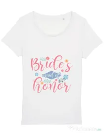 Tricou Petrecerea burlacitelor STANLEY STELLA Brides maid of honor Alb