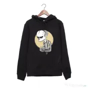 Hanorac personalizat negru unisex Death of grandfather 