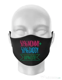 Masca personalizata reutilizabila 100 Cute Negru