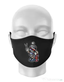 Masca personalizata reutilizabila Barber Skater Negru