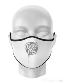 Masca personalizata reutilizabila Boys Dont Cry Alb