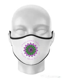 Masca personalizata reutilizabila C’mon inner peace Alb