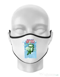 Masca personalizata reutilizabila Cleaning league Soap Alb