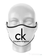 Masca personalizata reutilizabila Cocaine kingdom Alb